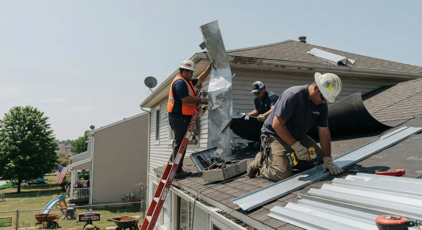 Storm Damage Metal Roof Repair in North Stratford, NH